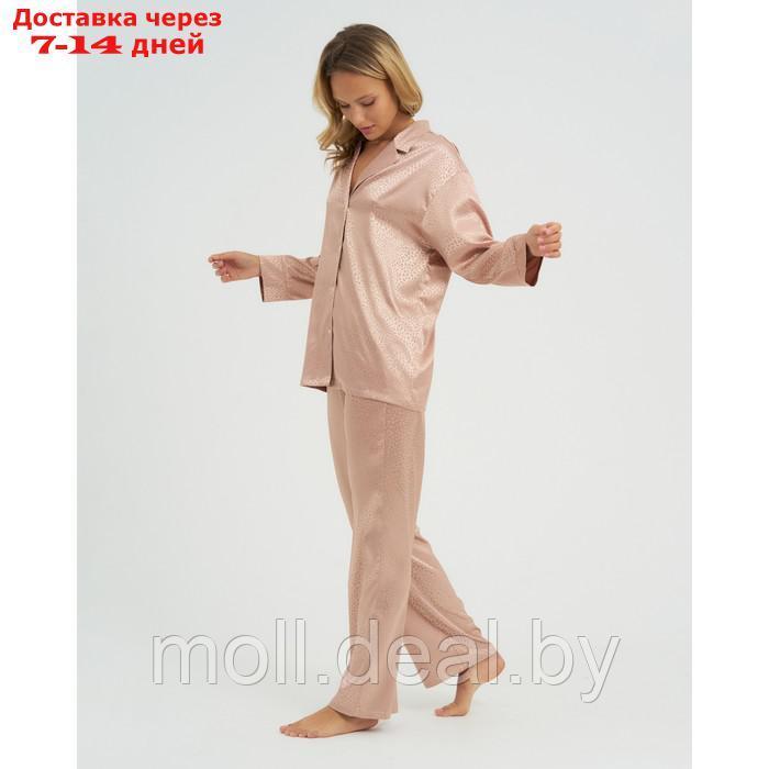 Пижама женская (рубашка, брюки) KAFTAN "Леопард", золотой, р.40-42 - фото 5 - id-p205033744