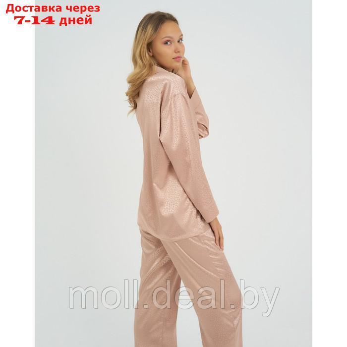 Пижама женская (рубашка, брюки) KAFTAN "Леопард", золотой, р.40-42 - фото 6 - id-p205033744