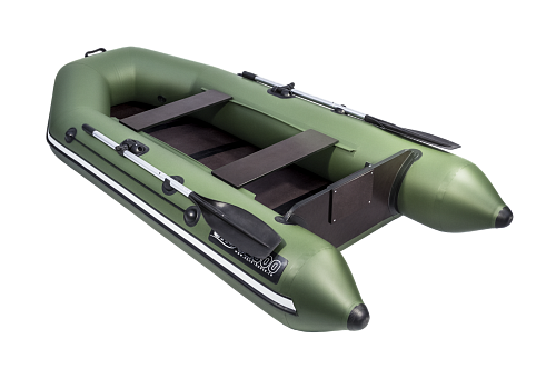 Надувная лодка Аква 2800 (слань-книжка, киль) зеленый - фото 3 - id-p102533257