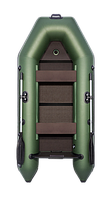 Надувная лодка Аква 2800 (слань-книжка, киль) зеленый