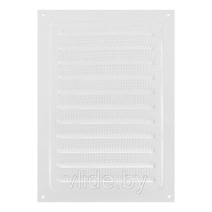 Решетка вентиляционная ZEIN Люкс РМ1724, 170 х 240 мм, с сеткой, металлическая, белая - фото 6 - id-p205049587