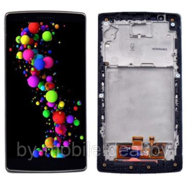 Экран (модуль) в раме LG G Flex 2 (H955) черный - фото 1 - id-p205051103