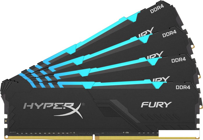 Оперативная память HyperX Fury RGB 4x16GB DDR4 PC4-24000 HX430C16FB4AK4/64