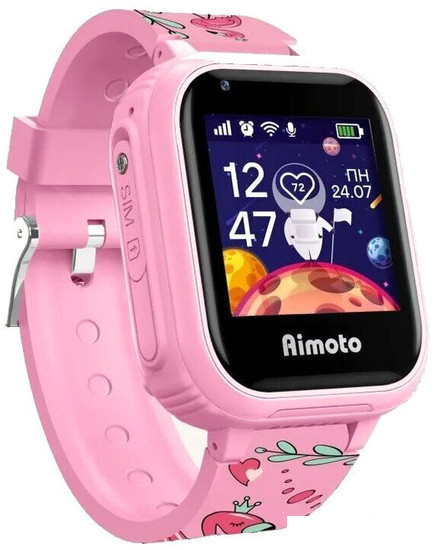 Детские умные часы Aimoto Pro 4G (фламинго) - фото 1 - id-p204791454