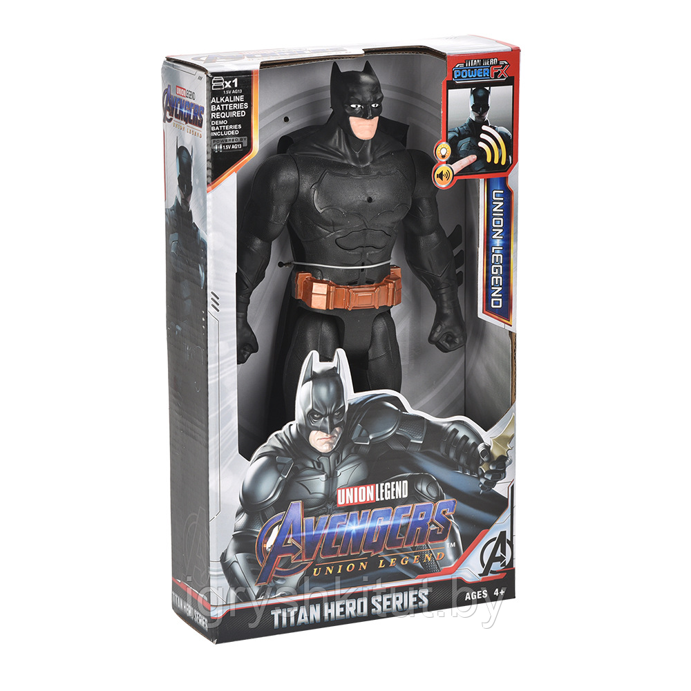 Фигурка супергероя "MARVEL Batman " Бэтмен Чёрный, свет, звук,арт.21008-BF - фото 1 - id-p200381926
