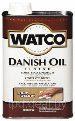 Датское оригинальное тонирующее масло Watco Danish Oil, цвет Светный орех (0,946л) - фото 1 - id-p205151078