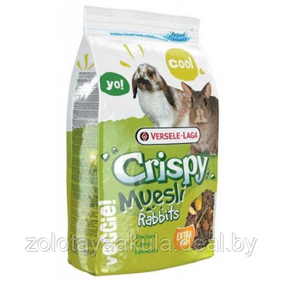 Versele-Laga Crispy Muesli Rabbits полноценный корм для кроликов 1кг - фото 1 - id-p205202878