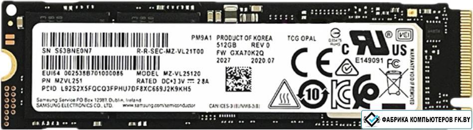 SSD Samsung PM9A1 1TB MZVL21T0HCLR-00B00 - фото 1 - id-p205224441