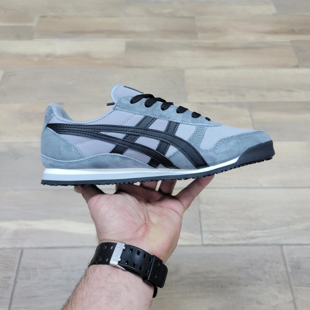 Кроссовки Onitsuka Tiger Gray Black - фото 2 - id-p8236264