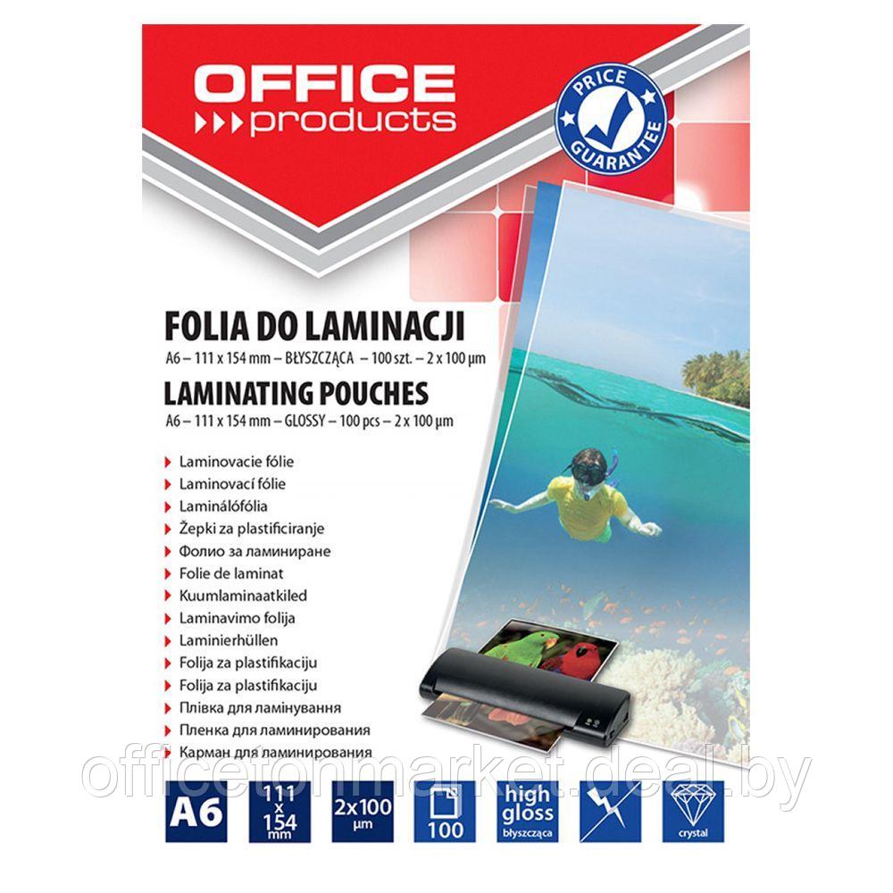 Пленка для ламинирования "Office Products", А6, 100 мкм, 100 шт. - фото 1 - id-p205227621