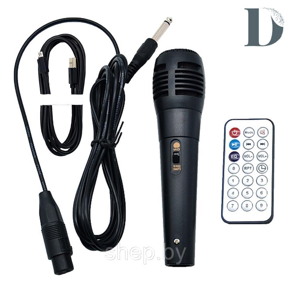 Портативная колонка BT Speaker ZQS-1819 с микрофоном для караоке, 30W, LED подсветка, пульт ДУ - фото 4 - id-p205231325