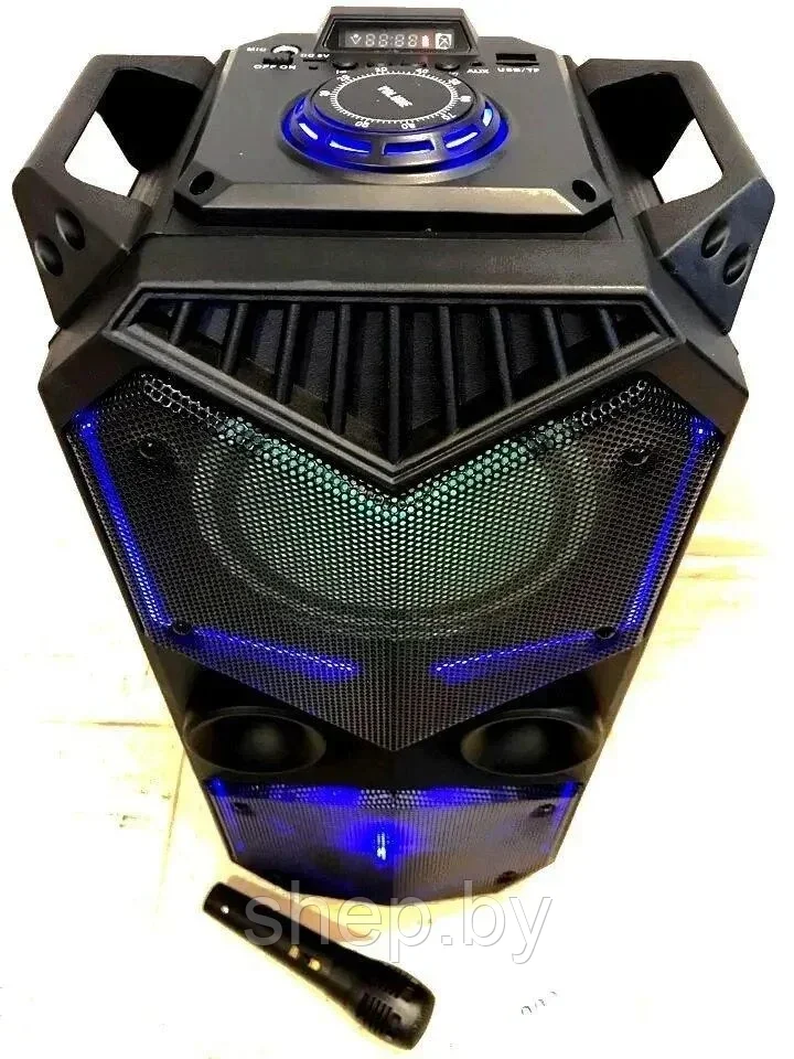 Портативная колонка BT Speaker ZQS-1819 с микрофоном для караоке, 30W, LED подсветка, пульт ДУ - фото 9 - id-p205231325