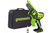 Цепная мини-пила Greenworks 24V G24MCS10 2008207 (10 см) аккумуляторная