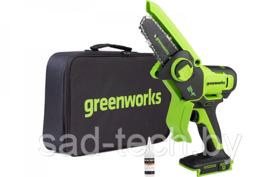 Цепная мини-пила Greenworks 24V G24MCS10 2008207 (10 см) аккумуляторная - фото 1 - id-p204750755