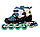 Роликовые коньки раздвижные (набор защиты) (31-34, 35-38) Relmax SK-8801-Set Blue/Green, фото 2