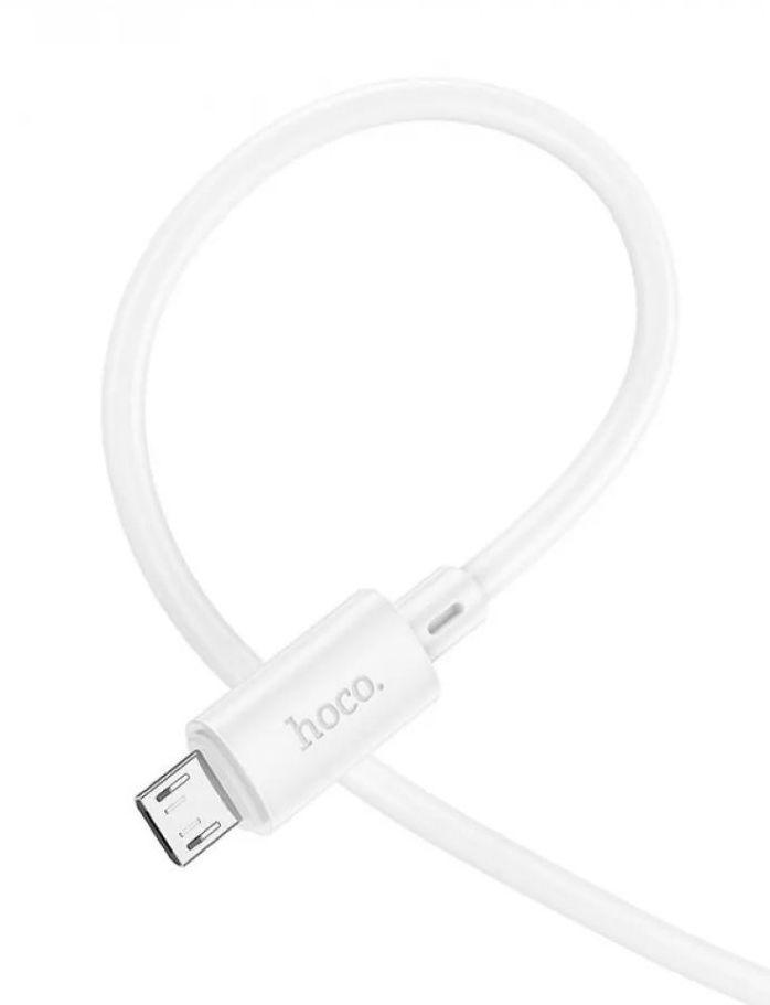 Зарядный USB дата кабель HOCO X88 MicroUSB, 2.4A, 1м, белый 556495 - фото 3 - id-p205233227