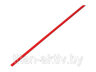 Термоусадочная трубка 3,0 / 1,5 мм, красная (упак. 50 шт. по 1 м) REXANT