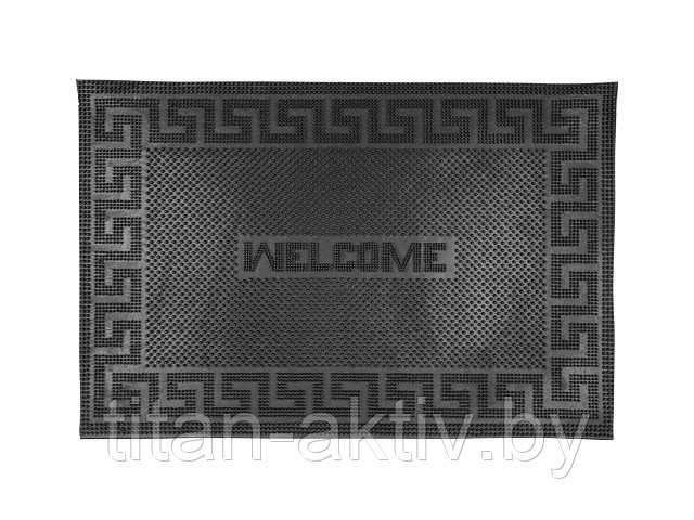 Коврик придверный 40 х 60 см черный, "Welcome", ТМ Blabar (размер 40 х 60 см)