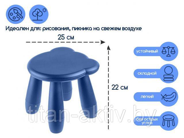 Детский табурет ""Мишка"", синий, серия KIDS, PERFECTO LINEA (Максимальная нагрузка 50 кг.) - фото 1 - id-p198313920