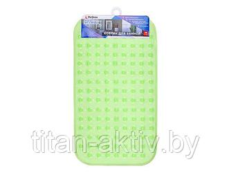 Коврик для ванной, прямоугольный с пузырьками, 66х37 см, зеленый, PERFECTO LINEA