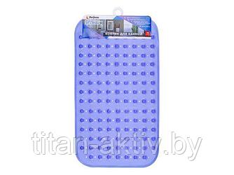 Коврик для ванной, прямоугольный с пузырьками, 66х37 см, синий, PERFECTO LINEA