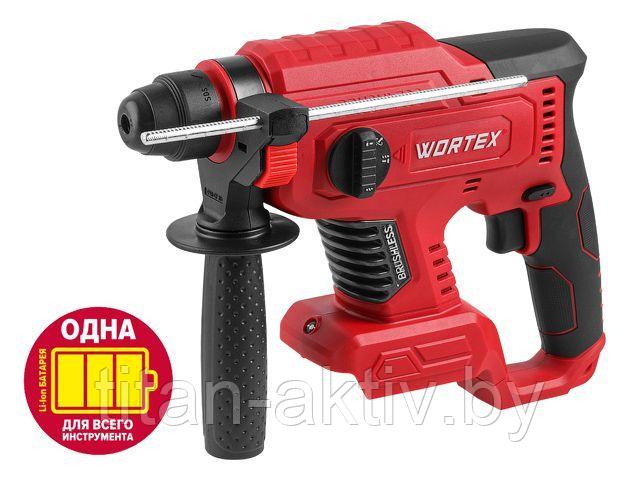 Аккум. перфоратор WORTEX CRH 1820-2 в кор. ALL1 SOLO БЕСЩЕТ., 18 В, 2.2 Дж, 20 мм (вес 1,7 кг, 4 реж