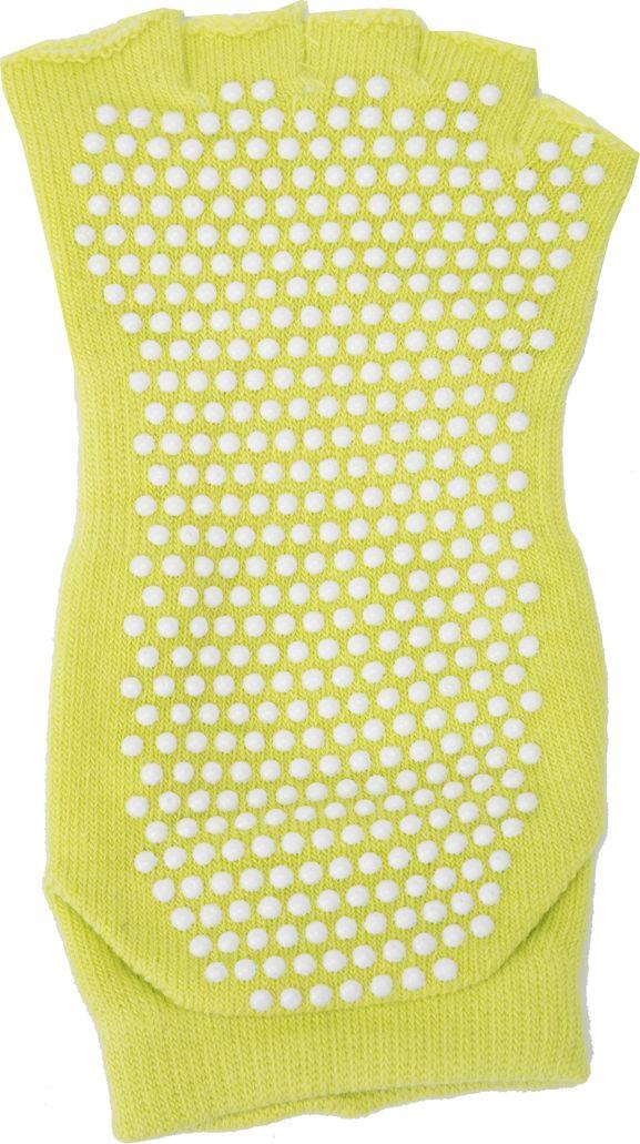 Носки противоскользящие для занятий йогой с открытыми пальцами, желтые - фото 3 - id-p139887020