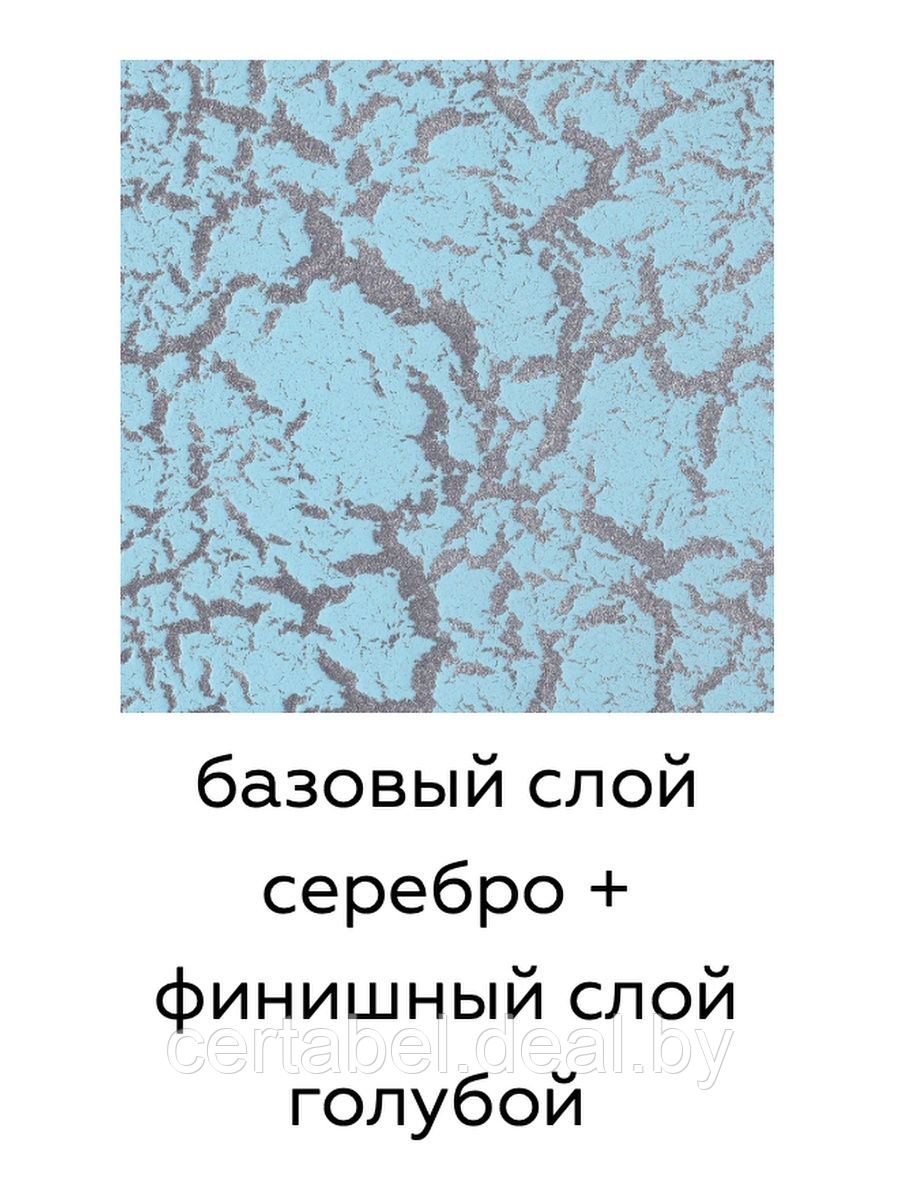 Набор аэрозольных красок для создания эффекта кракелюра Siana Craquelure Серебро/Голубой (2x520мл) - фото 2 - id-p205239700