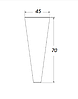 Мебельные ножки (МН 115/ПВ) из дуба или ясеня h=70 мм,d=45*25. Шлифованные под покрытие., фото 5