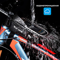 Сумка велосипедная с разъёмом для наушников на раму водонепроницаемая West Biking, фото 3