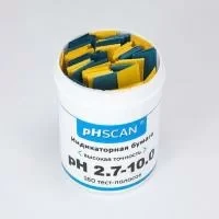 Индикаторная бумага pHSCAN: для определения pH диапазона от 2.7 до 10.0 с шагом 0.3 - фото 1 - id-p205258456