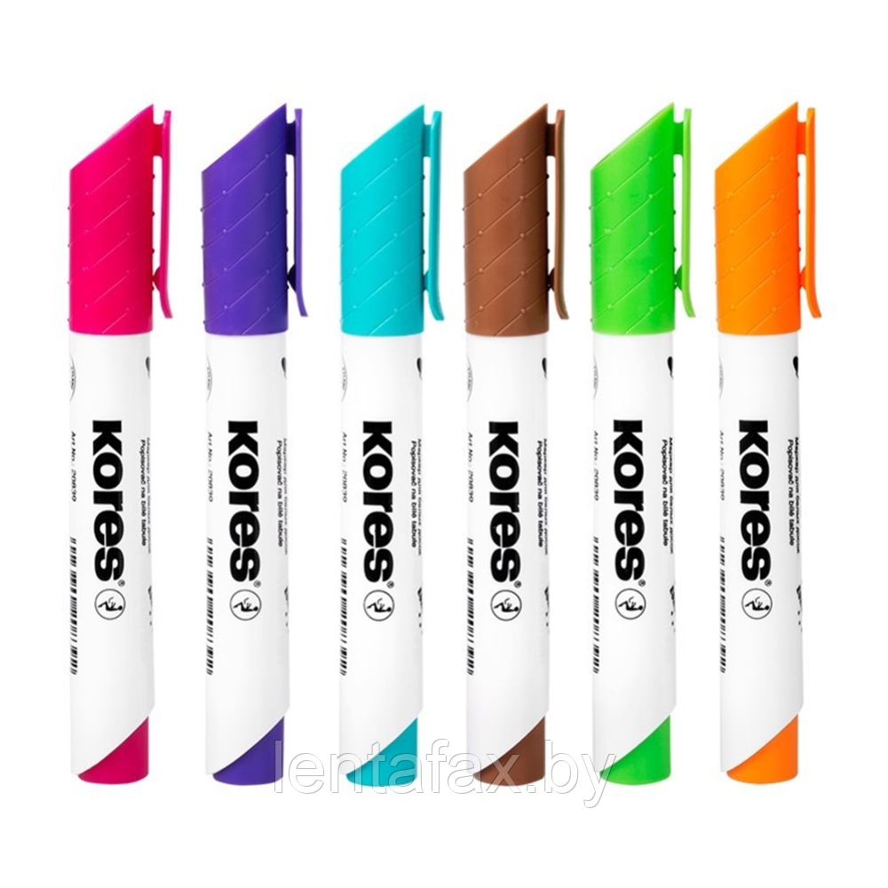 Набор маркеров для досок Kores 6 цветов - фото 1 - id-p205258711