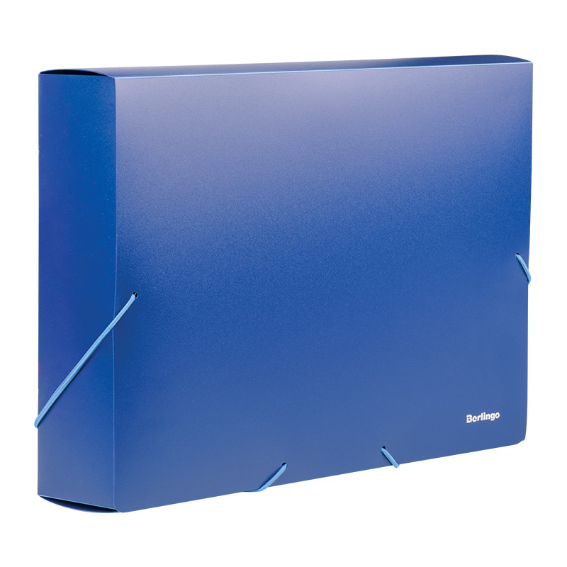 Папка-короб на резинке Berlingo А4, 50мм, 700мкм, синяя AB5002