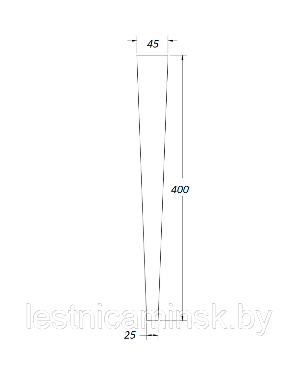 Мебельные ножки (МН 49/ТВ) из дуба и ясеня h=400. d=45-25.Шлифованные под покрытие. - фото 6 - id-p156338370