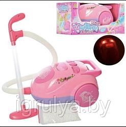 Детский игрушечный пылесос Vacuum Cleaner 2039А розовый, свет, звук