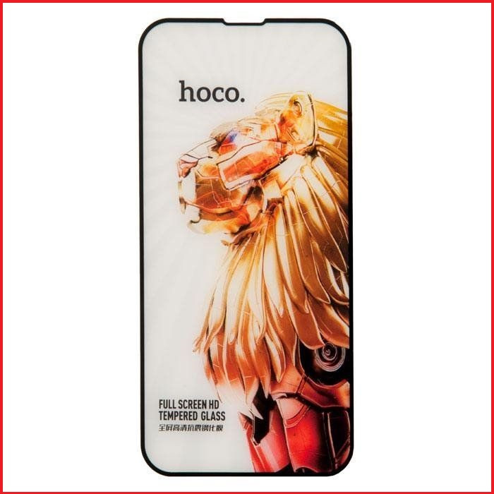 Защитное стекло Hoco G10 HD для Apple Iphone 14 черный (полная проклейка) - фото 1 - id-p205260472