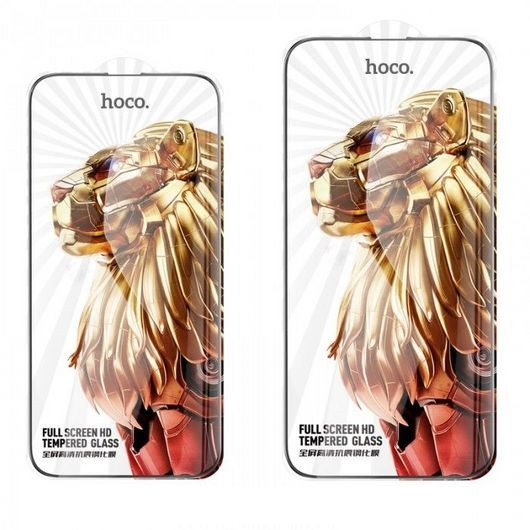 Защитное стекло Hoco G10 HD для Apple Iphone 14 черный (полная проклейка) - фото 2 - id-p205260472