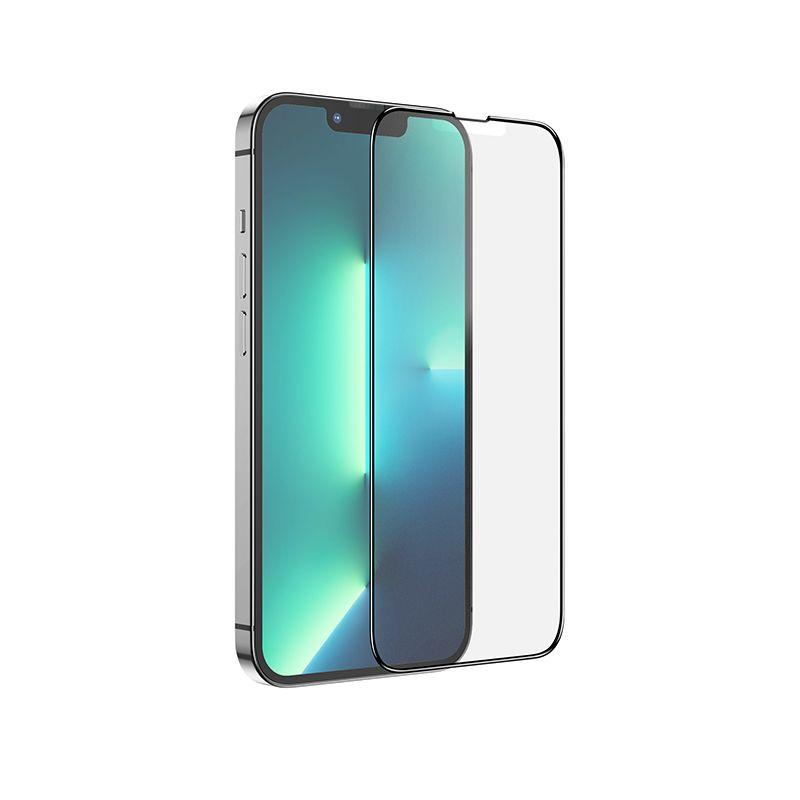 Защитное стекло Hoco G10 HD для Apple Iphone 14 черный (полная проклейка) - фото 3 - id-p205260472