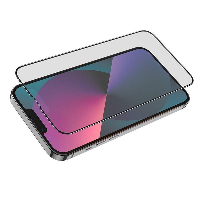 Защитное стекло Hoco G10 HD для Apple Iphone 14 черный (полная проклейка) - фото 4 - id-p205260472