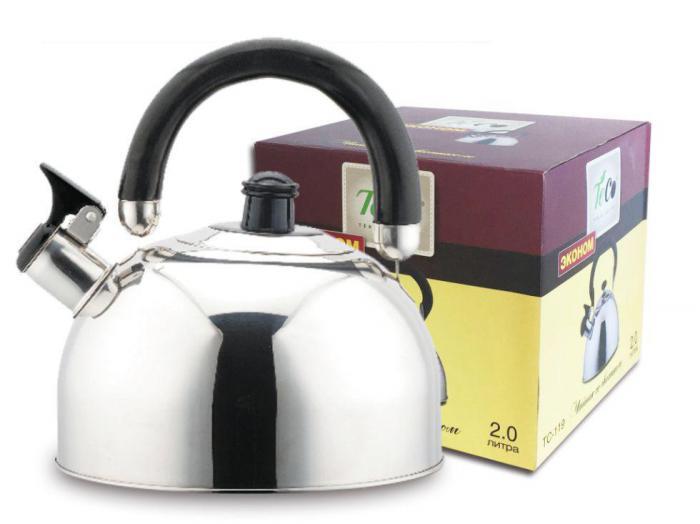 Чайник со свистком TECO TC-120 из нержавеющей стали 2 литра для газовой индукционной плиты - фото 1 - id-p204703650