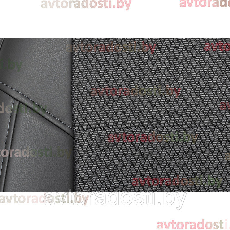 Чехлы на сиденья Iveco Daily 35C15 (2006-2013) 1+2 (экокожа, жаккард - серый) - фото 3 - id-p128054700
