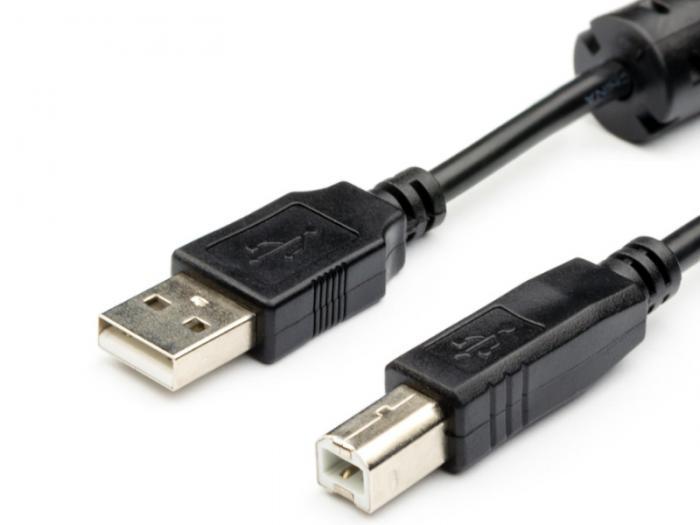 Аксессуар ATcom USB 2.0 AM/BM 1.5m Black АТ5474 - фото 1 - id-p204191572