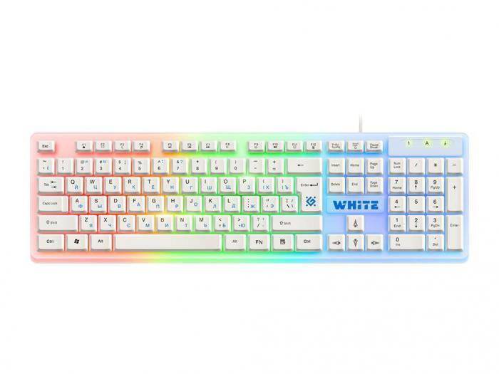 Игровая мембранная клавиатура с подсветкой Defender белая GK-172 RU 45172 - фото 1 - id-p204475899