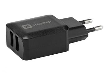 HARPER WCH-8220 СЗУ 2хUSB 2.4A QUICK CHARGE черный