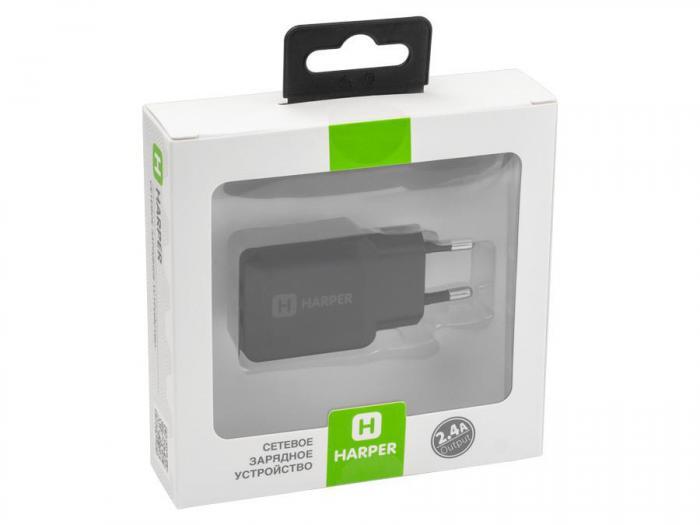 HARPER WCH-8220 СЗУ 2хUSB 2.4A QUICK CHARGE черный - фото 3 - id-p204475930