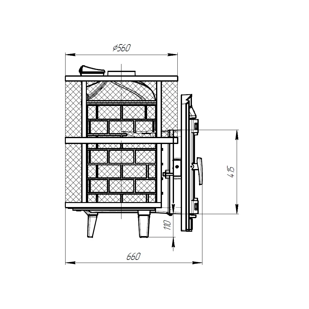 Печь для бани ProMetall Атмосфера L+ КТТ комбинированная Россо Леванто - фото 3 - id-p205261984