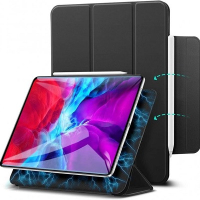 Магнитный чехол-книжка с фиксатором для стилуса Buckles Magnetic Case черный для Apple iPad Pro 12.9 (2022) - фото 2 - id-p205262057