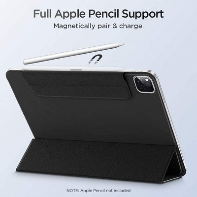Магнитный чехол-книжка с фиксатором для стилуса Buckles Magnetic Case черный для Apple iPad Pro 12.9 (2022) - фото 7 - id-p205262057