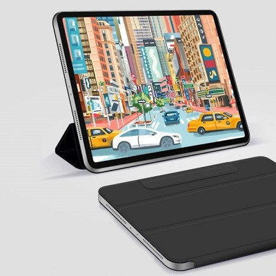 Магнитный чехол-книжка с фиксатором для стилуса Buckles Magnetic Case черный для Apple iPad Pro 12.9 (2022) - фото 8 - id-p205262057