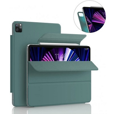 Магнитный чехол-книжка с фиксатором для стилуса Buckles Magnetic Case зеленый для Apple iPad Pro 11 (2022) - фото 7 - id-p205262061